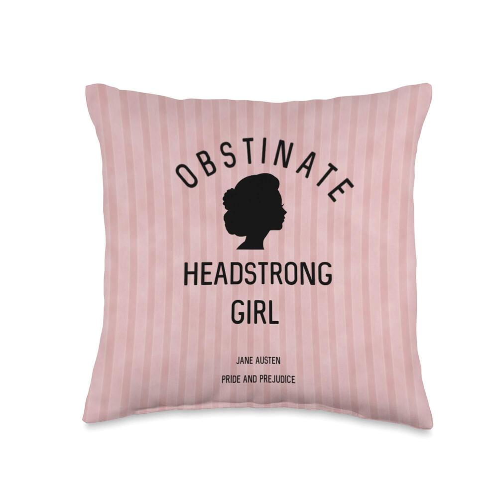 3759 Jane Austen Pride and Prejudice Obstinate Headstrong Girl Throw Pillow